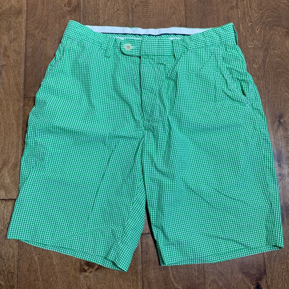Polo Ralph Lauren classic gingham green shorts 32